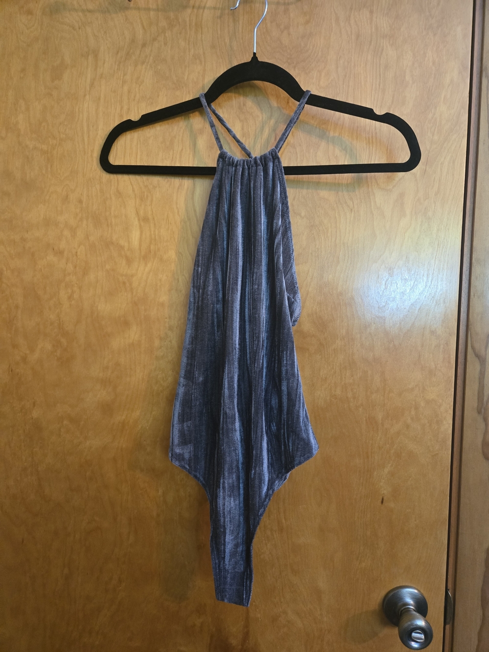 Velvet Halter Bodysuit